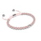 Quartz rose | Argent sterling .925 | Bracelet en macramé avec pierres précieuses Focus